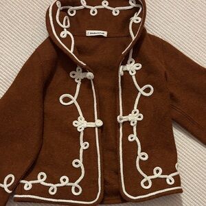 Misha And Puff Brown Jacket with Cream Accents